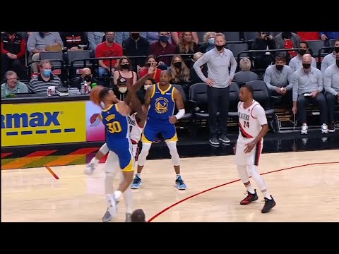 Steph Curry launches himself into the defender, no call ?not this year.?