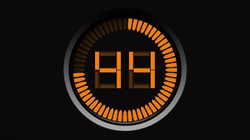 timer countdown 60 sec orange ( v 134 ) CLOCK with sound effects beep ticktack HD