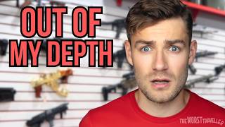 British Guy Visits a Gun Shop in Houston Texas East Coast to West Coast USA Travel Vlog