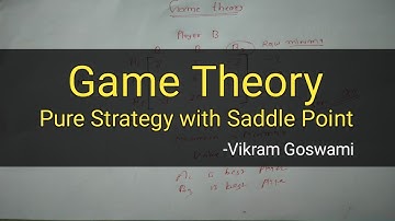 Game Theory - Pure strategy with Saddle Point