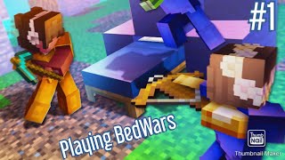 Trying New bedwars game in cubecraft server |