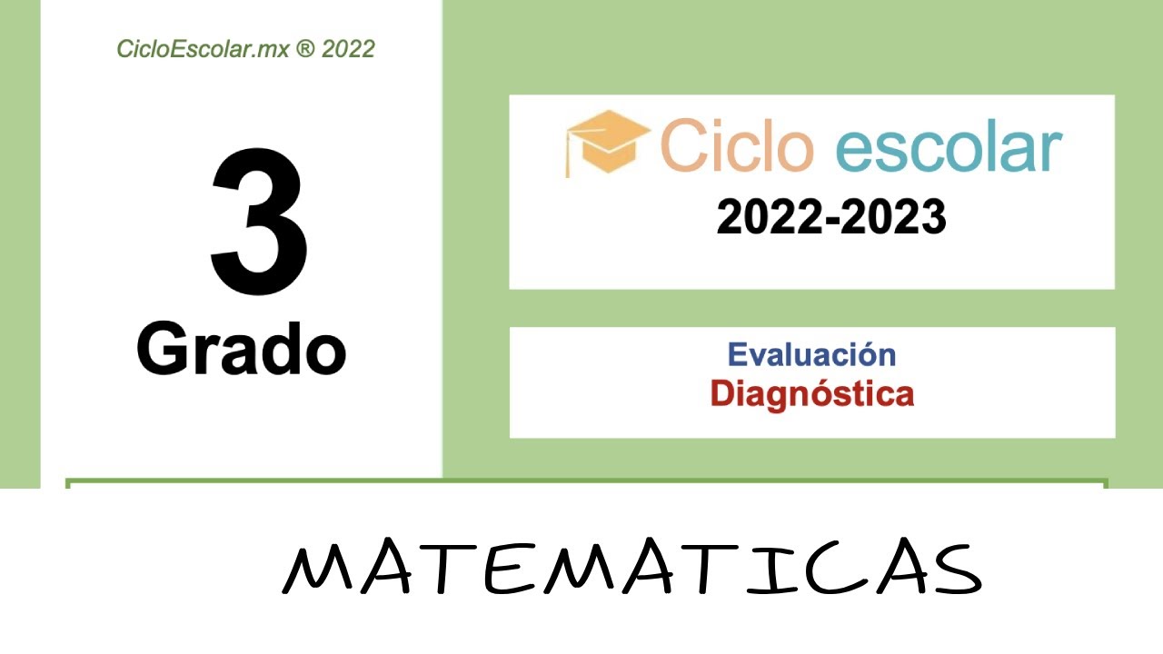 Examen diagnostico tercero de primaria matemáticas completo - YouTube
