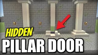Minecraft PS4 - HIDDEN PILLAR DOOR - Redstone Tutorial - PE / Xbox / PS3 / Switch