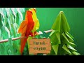 Origami Parrot Tutorial 🦜🦜| bird origami | Jungle project