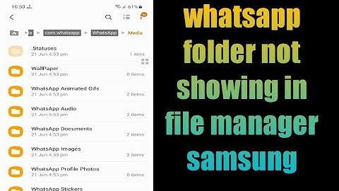 how to fix whatsapp folder not showing in file manager samsung 2021 | android 11