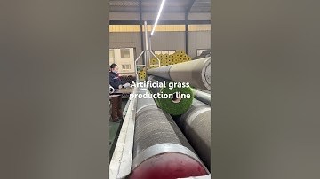 Artificial grass production line—packaging artificial grass in a roll