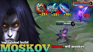 TOP GLOBAL MOSKOV// 1HIT BUILD AND EMBLEM FOR 2024(+LIFESTEAL)🔥😜 TOP 1GLOBAL MOSKOV ~ MLBB😜🔥