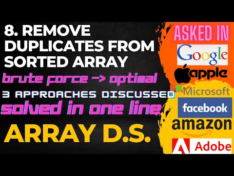 8. Remove Duplicates