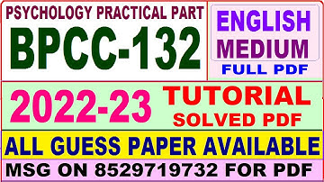 bpcc 132 tutorial solved 2022-23 / bpcc 132 part b solved 2022-23 / bpcc 132 practical solved