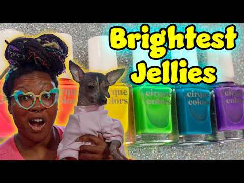 🌈 NEON JELLIES?!? 🪼 Cirque Colors Dayglow Nail Polish Collection Swatches, Comparisons and Review