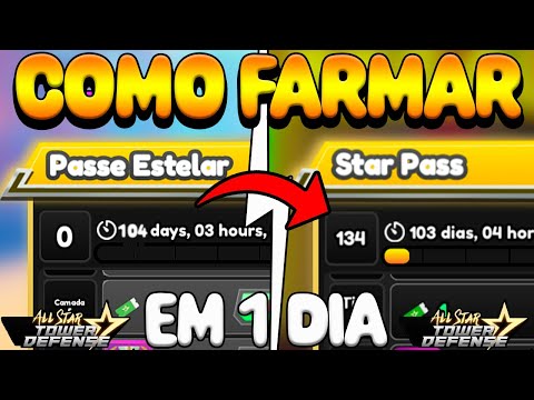 NOVO MÉTODO! COMO FARMAR PASS SIMPLES E RÁPIDO! (All Star Tower Defense)  Ep. #06 