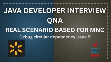 Circular dependency in spring boot | Scenario based interview question in java