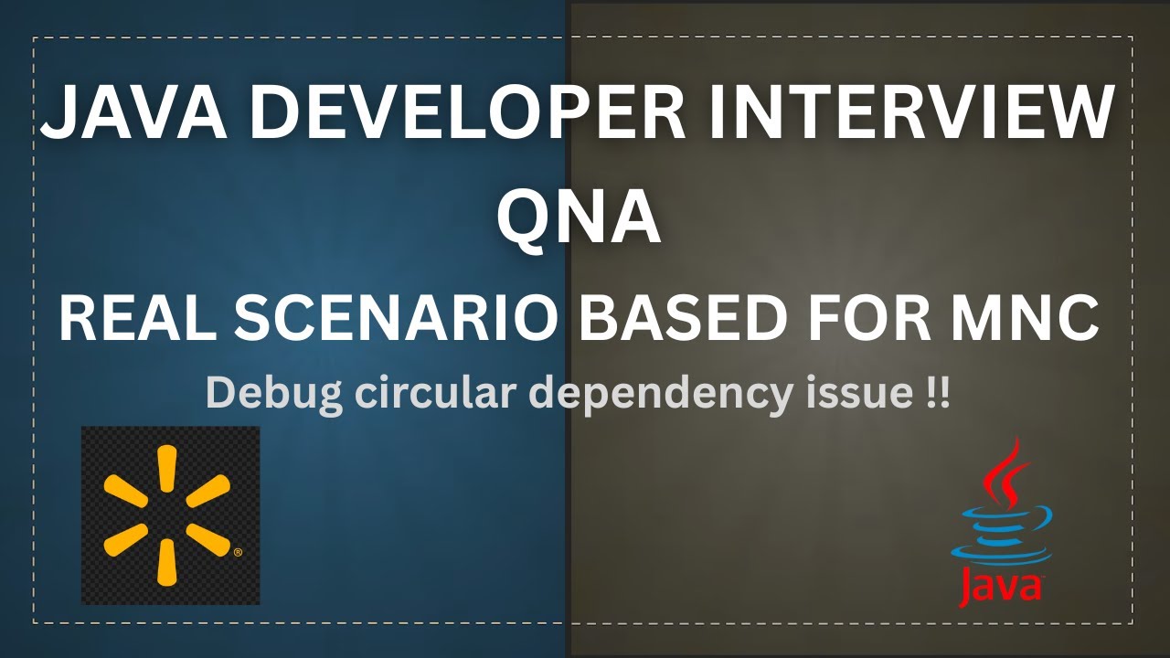 Circular dependency in spring boot | Scenario based interview question in java