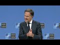Nato secretary-general Mark Rutte holds news conference in Brussels - watch live