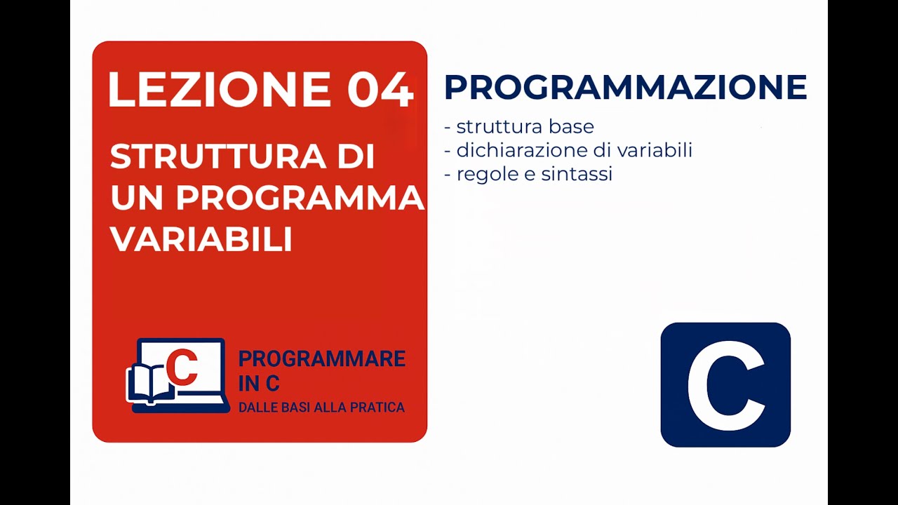 Lezione 04 - struttura di un programma C e variabili