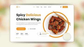 Create a Food Website Hero Section Using HTML & CSS  Modern Landing Page Design Tutorial