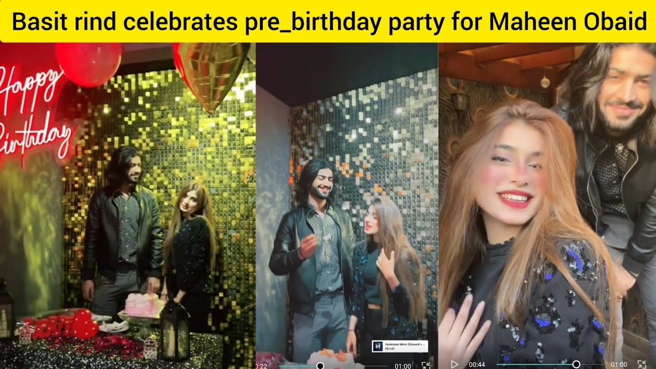 Surprise birthday party from basit to Maheen Obaid 🥰🥵🥺