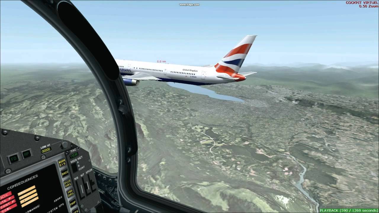 Interception 767 par 2 Eurofighter fs9 - YouTube