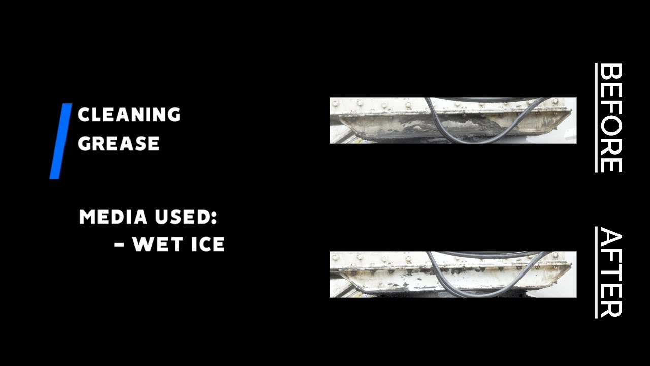 Cleaning Grease - Wet Ice Blasting - YouTube