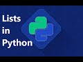 Lists | Operations on Lists | Python | in Hindi