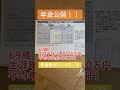 【69歳:年金公開】将来の参考にして下さい!! #年金 #年金受給額 #年金生活 #老後 #老後生活 #老後資金 #老後破産 #shorts