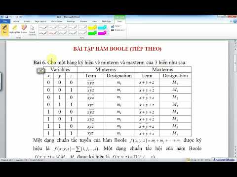 Video Bài tập hàm Boole | Tiếp theo - youtube