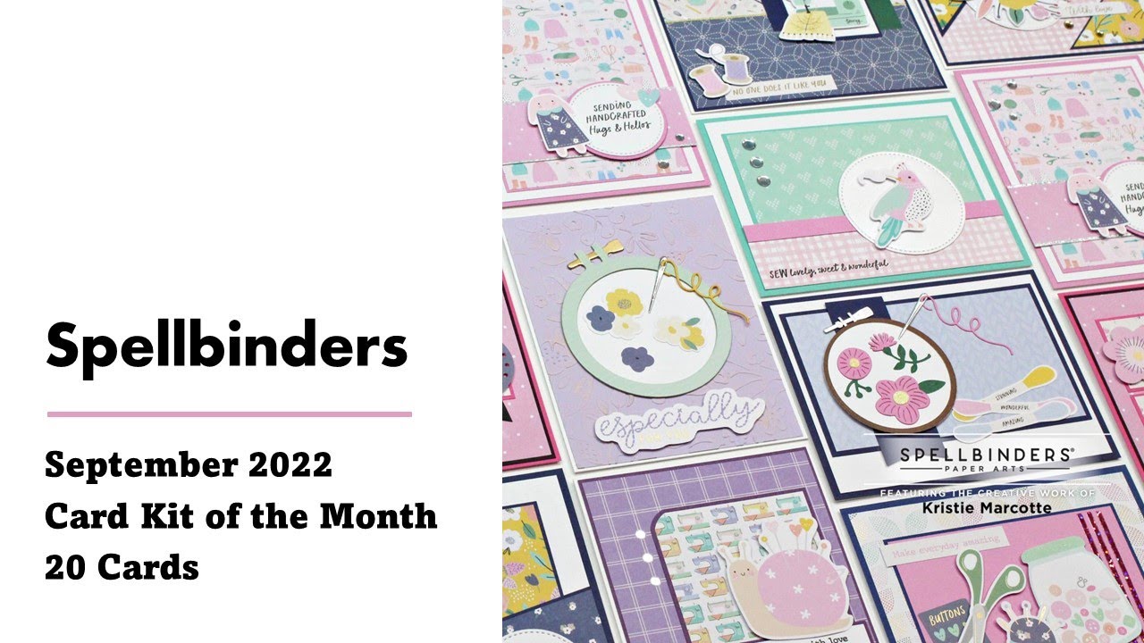 Spellbinders | September 2022 Club Kits | 20 Cards - YouTube