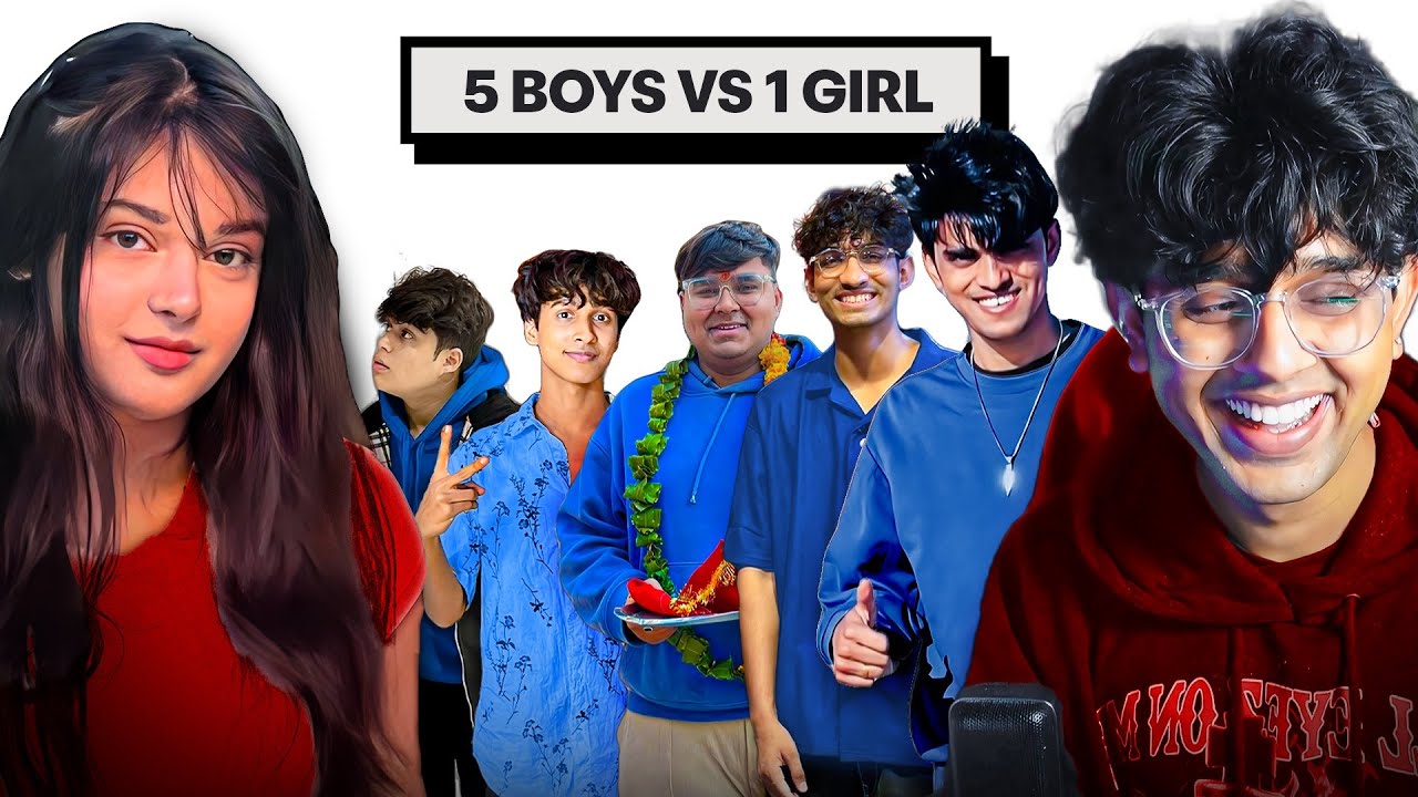 5 BOYS with 1 GIRL on a DATE ( use headphones )