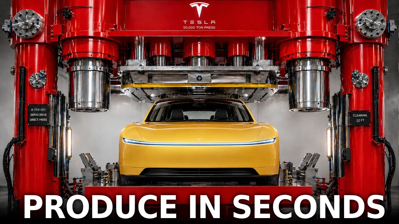 Next-Gen Tesla Giga Press 4.0 Eliminates All Welding Robots! – Video