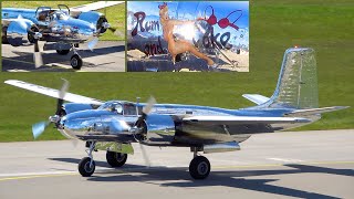 SPECTACULAR SIGHT: Douglas A-26B Invader &quot;Rum &amp; Coke&quot; Landing at Bern in Switzerland!