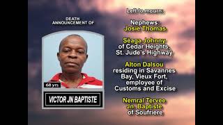 Victor Jn Baptiste Long Obituary
