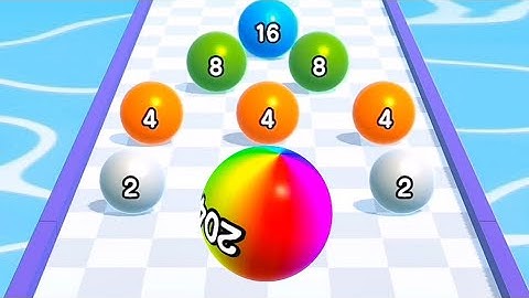 🔵🟣Ball Run 2048 Game - All Levels Gameplay Android, iOS (Part 128)