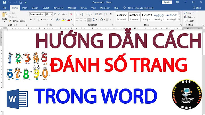 Hướng dẫn đặt số trang trong word 2010