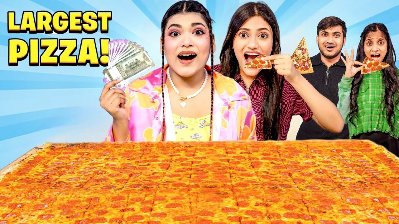 Eating Largest PIZZA Wins Rs50,000 Challenge | Mahjabeen Ali - YouTube