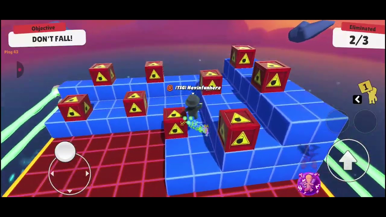 Trying out stumble guys!