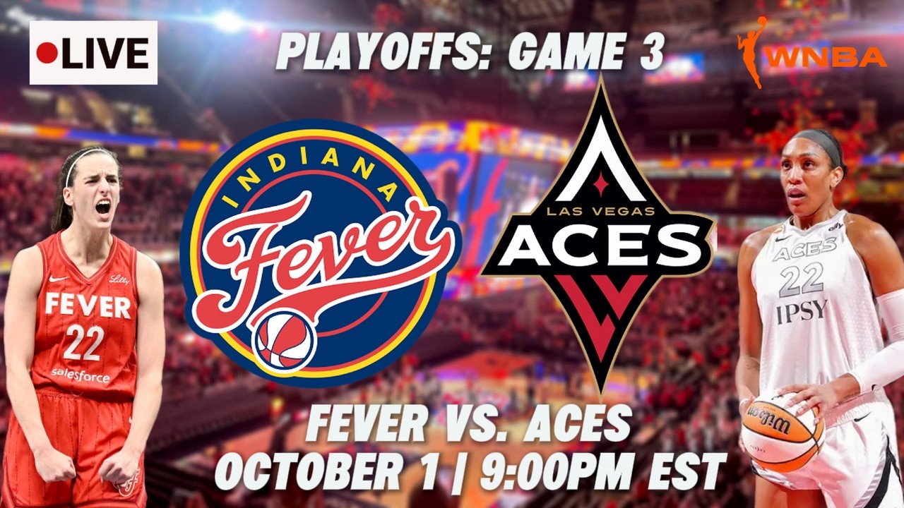 PLAYOFFS LIVE | Fever vs Aces: ELIMINATION Game 3  🏀