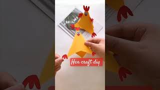 How to make a paper chicken 🐔 | Easter 🐣 craft for kids #shorts #1k #subscribe