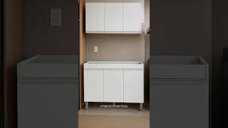 Armário Aéreo Andréia e Balcão Gabinete sem Tampo Manu 120cm Branco #cozinha