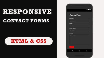 How To Make An Responsive Contact Form using HTML and CSS | CSS3 Contact Forms with Responsive #SWT