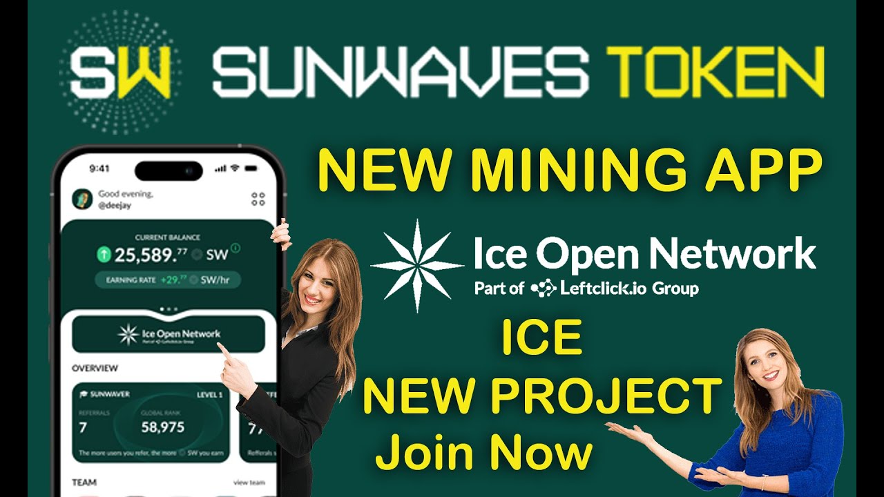 Sunwaves Token Mining App | New Free Crypto Mining App | ICE New Project | Join Sunwaves 