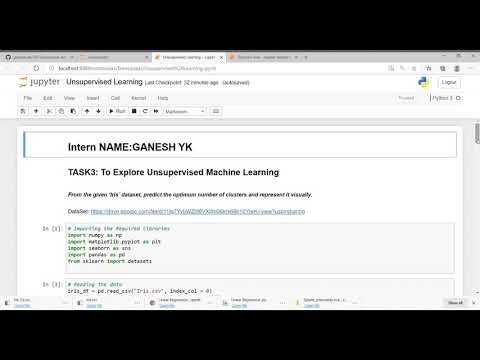 Task 3- To Explore Unsupervised Machine Learning