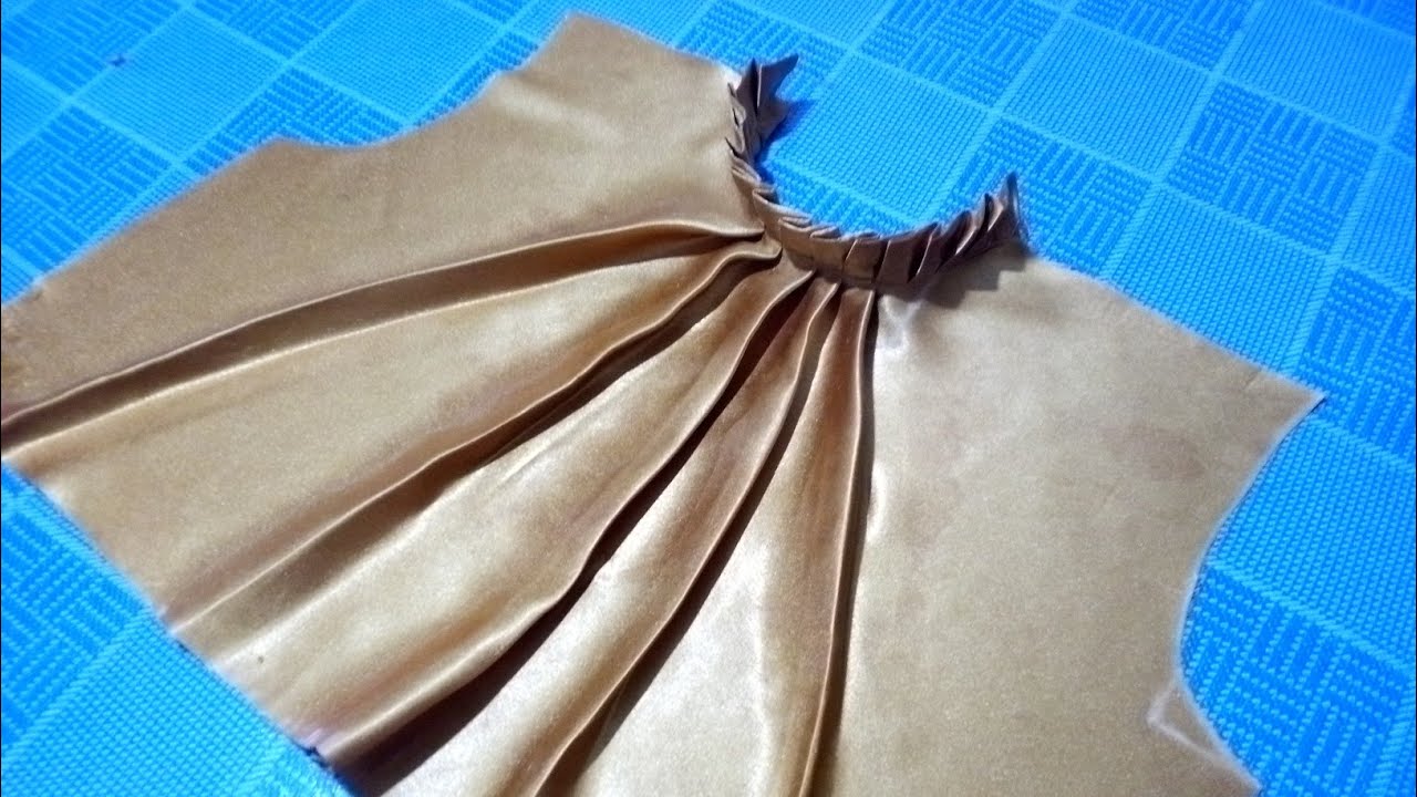 pleated neck design tutorial step by step