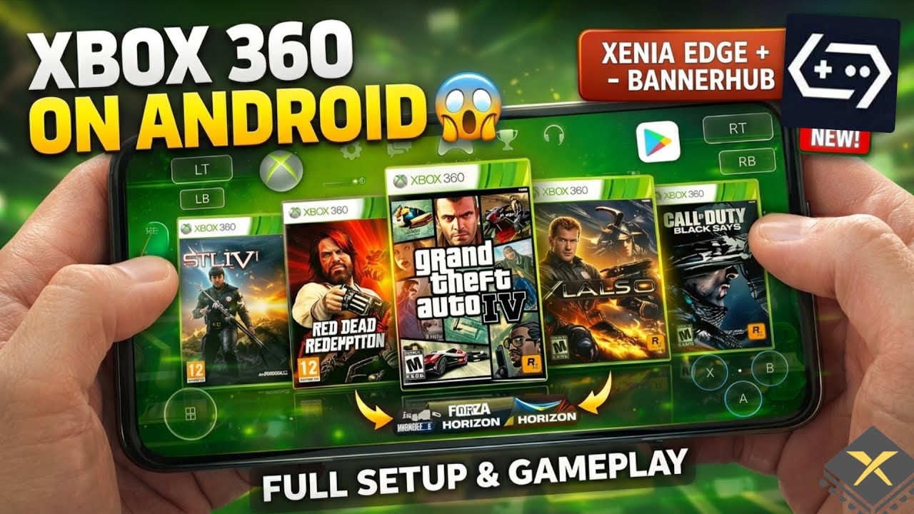 How to Play Xbox 360 Games on ANDROID | Xenia Edge & GameHub Setup ...