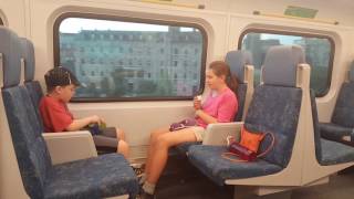 Go Train home after a busy day.