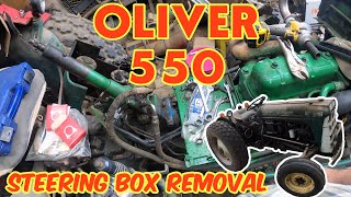 OLIVER 550: Power Steering Box REMOVAL