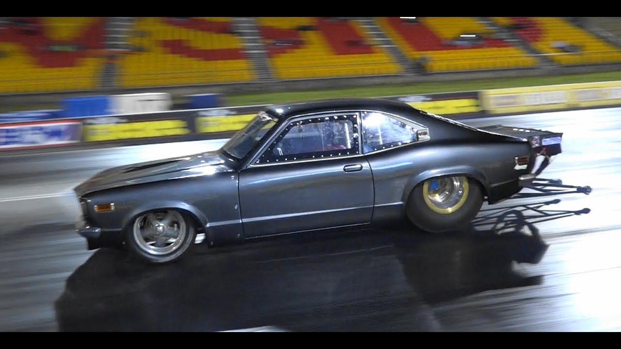 SAM SADEK 1ST LAUNCH IN HIS BRAND NEW 20B RX3 COUPE RACE CAR