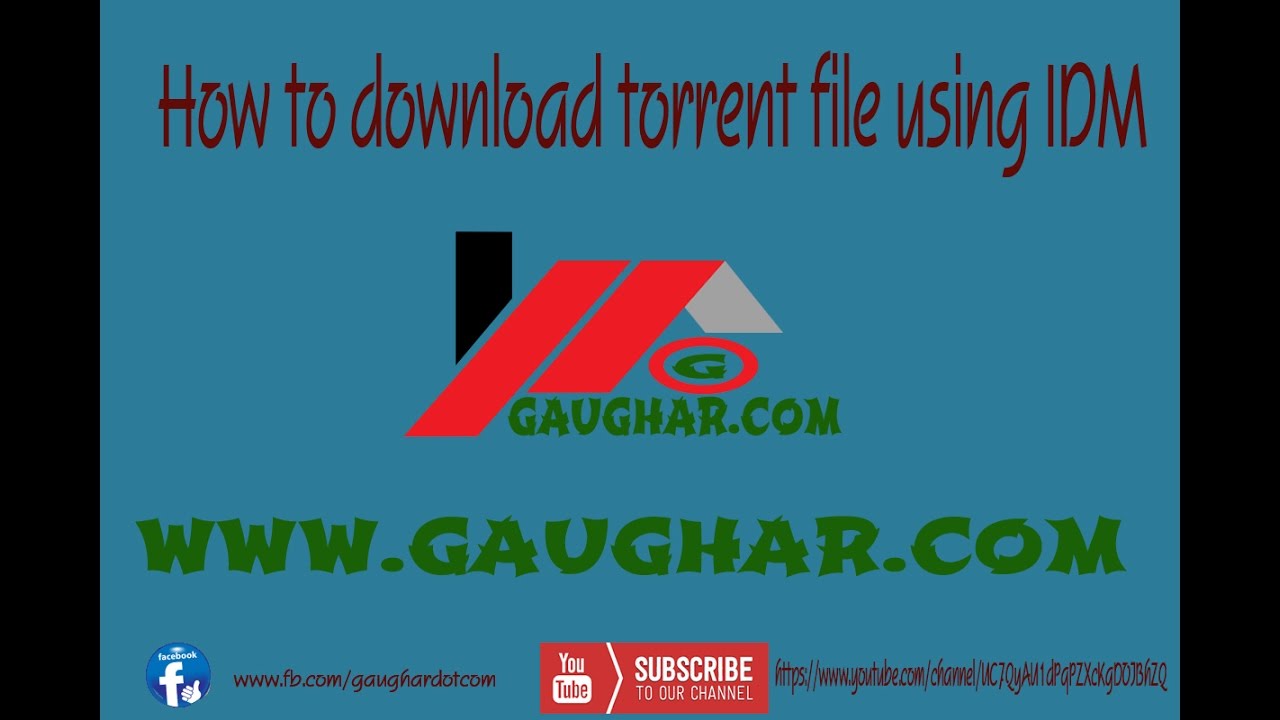 How to download torrent file from IDM
