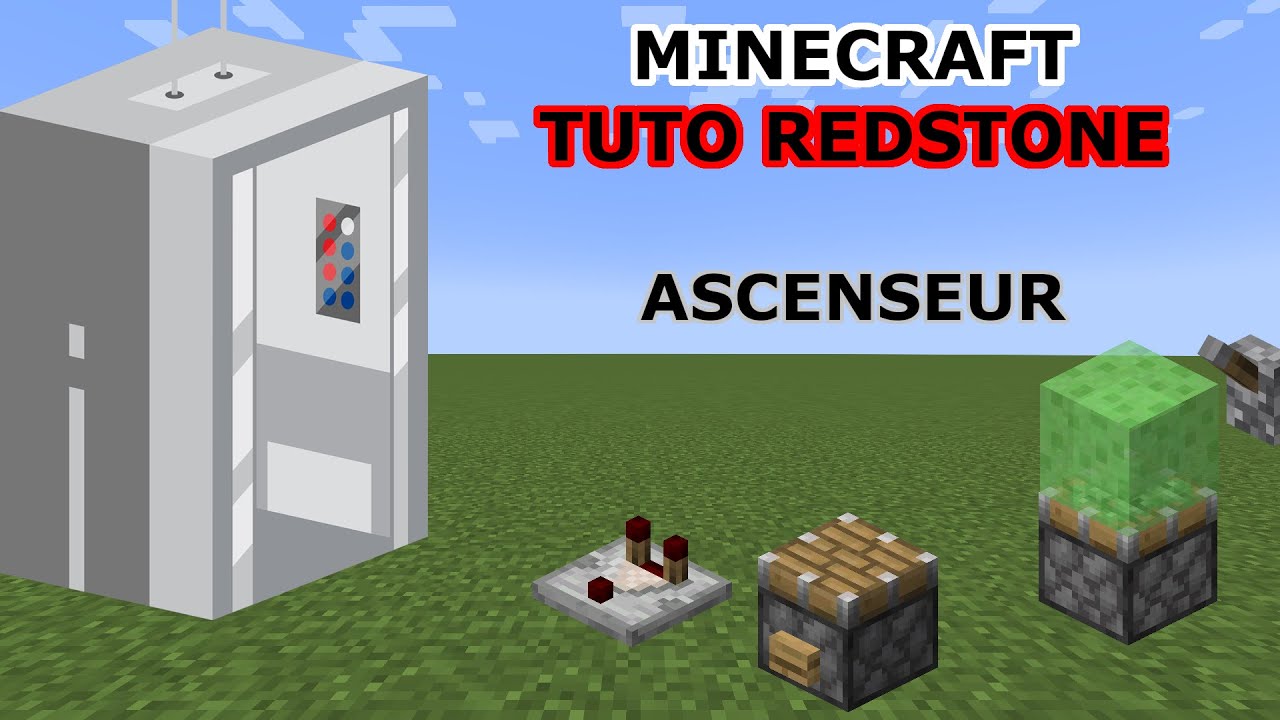 Minecraft tuto redstone (FR) : ascenseur - YouTube