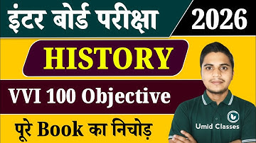 Class 12 History Most Important Objective Questions 2026 | 12th History VVI MCQ