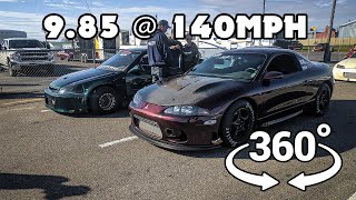 Eclipse GSX - 9.85 @ 140 - 360° Video
